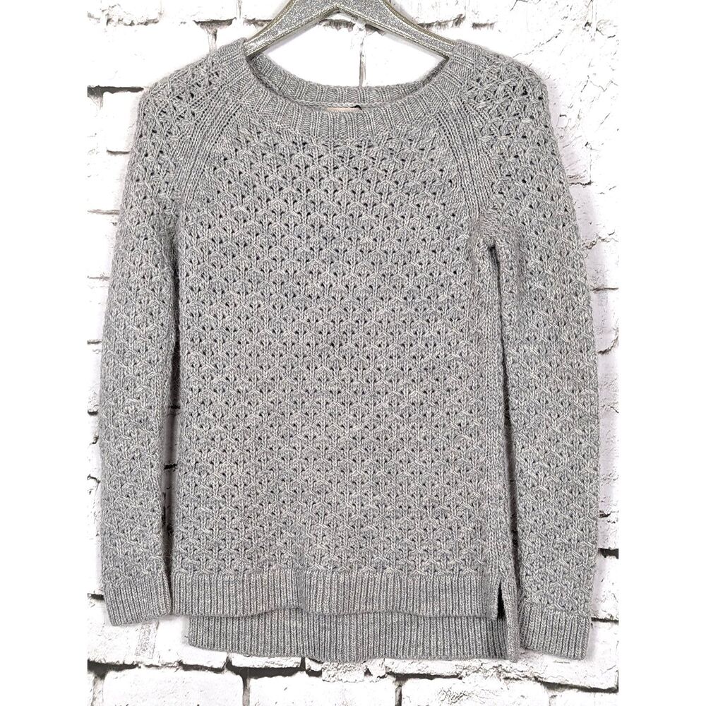 BANANA REPUBLIC Quiet Luxury Wool Alpaca Italian Yarn Knit Classic Sweater XS